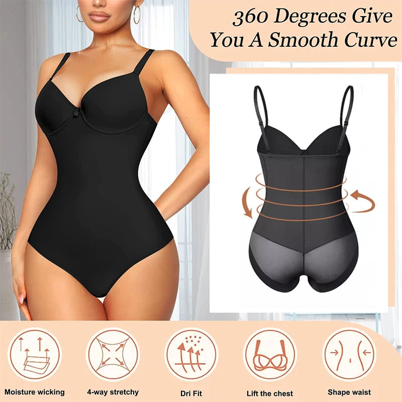 Slimming Shapewear Bodysuit – Tummy Control Underwire for Women Body Shaping