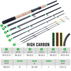 Carbon Fiber Feeder Fishing Rod – 3M Cork Handle Pole for Carp Angling