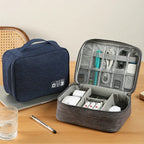 Waterproof Travel Cable Organizer – Double Layer Case for Electronics
