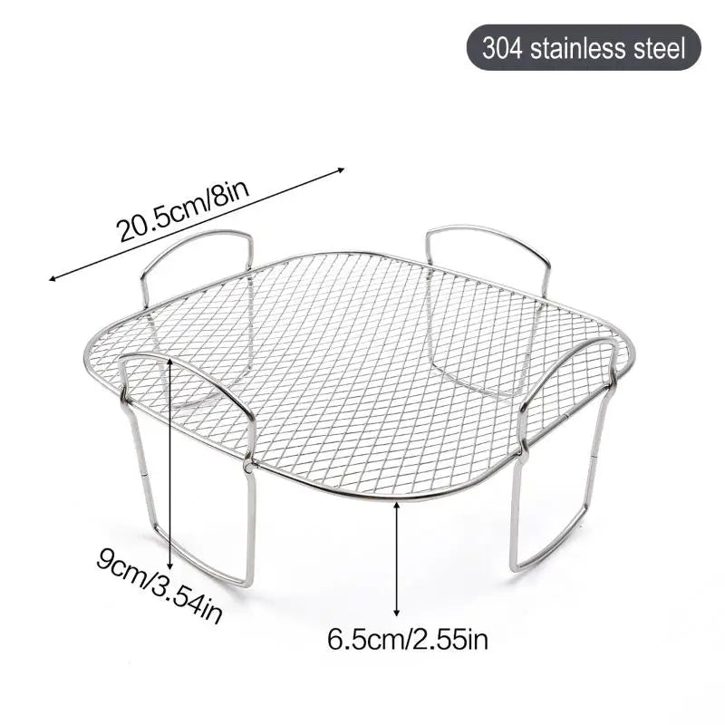 Multifunctional Roasting Rack – Stainless Steel for Air Fryer Cooking