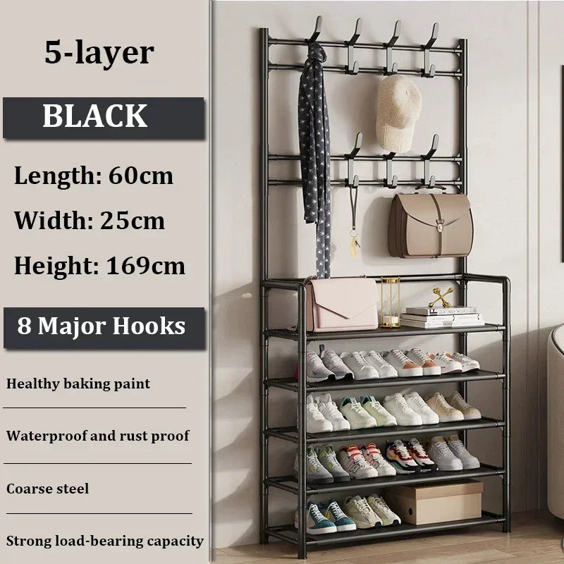 Multi-Layer Shoe Rack – Floor-Standing Organizer for Entryway and Closet Storage