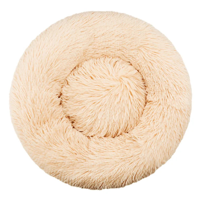 Plush Round Pet Bed – Warm Washable Sofa for Small to Large Dogs and Cats