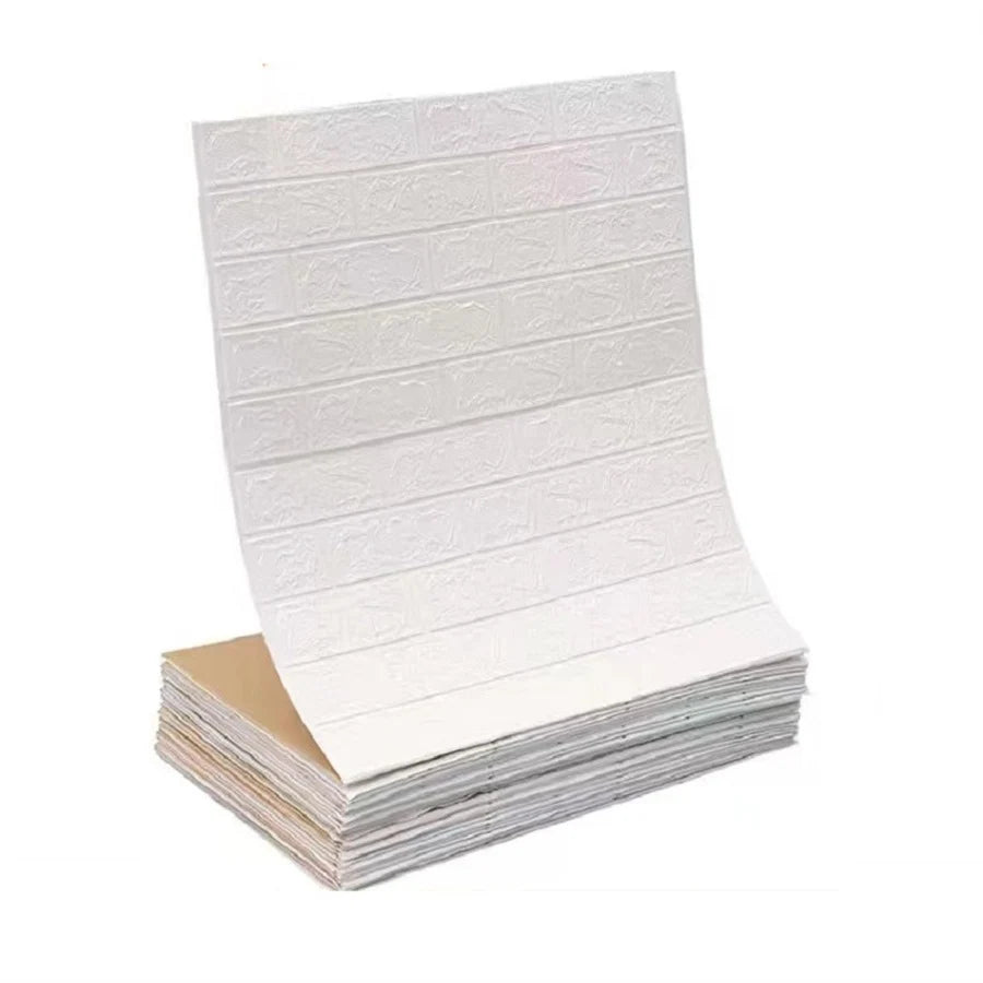 3D Self-Adhesive Brick Wallpaper – Waterproof Peel and Stick for Home Decor