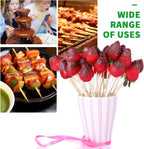 Natural Bamboo Skewers – Disposable Sticks for Grilling and BBQ Appetizers