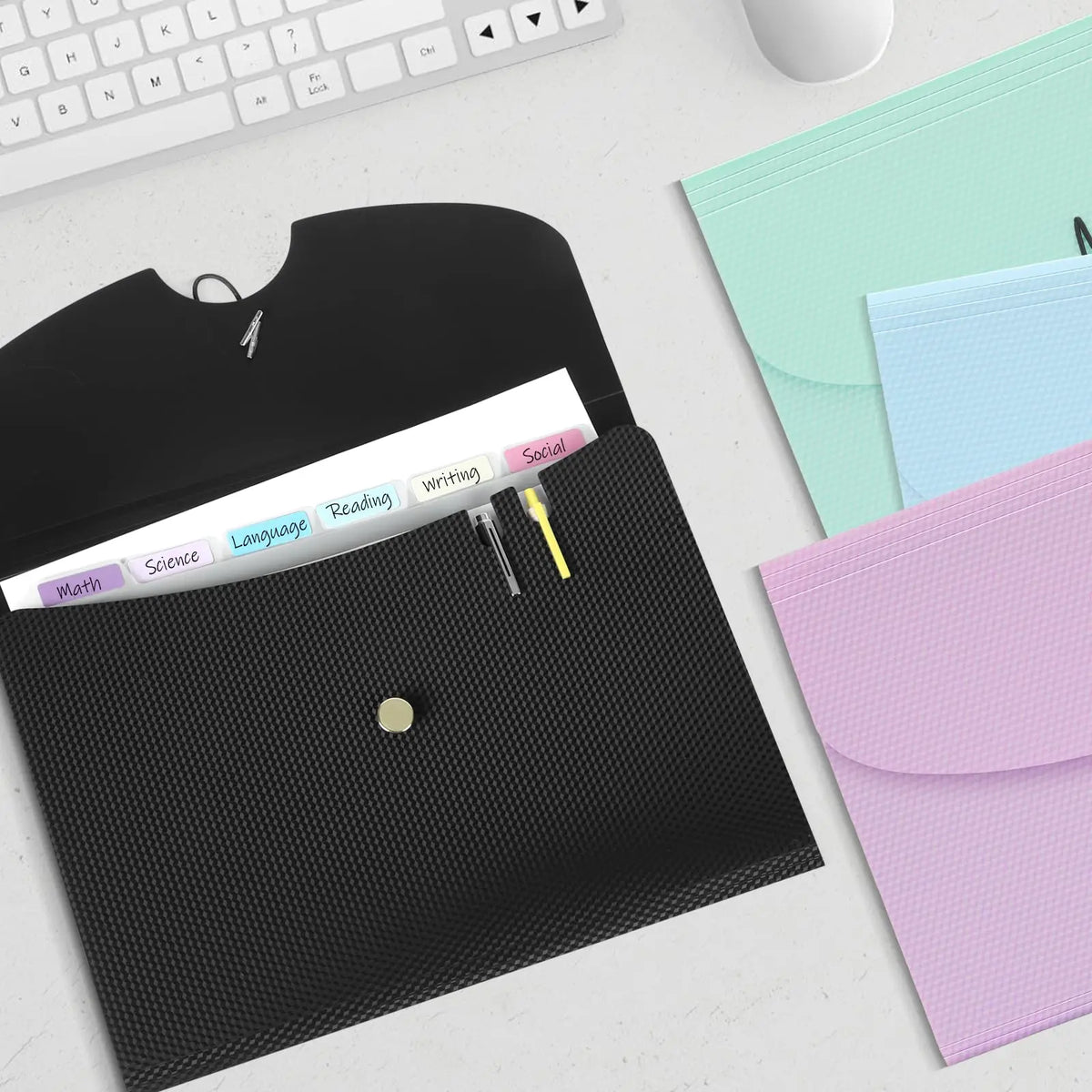 Expanding File Folder – 7-Pocket Accordion Organizer for A4 Documents