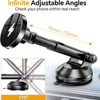 Magnetic Wireless Car Charger – 15W Fast Charging Mount for iPhone and Samsung