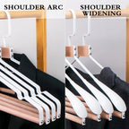 Solid Wood Clothes Hangers – Swivel Hook Rack for Coats and Jackets