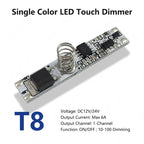 LED Touch Dimmer Switch – Aluminum 12V 24V Controller for Cabinet Lighting