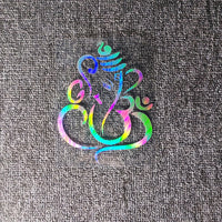 Lord Ganesha Reflective Decal – Waterproof Sticker for Motorcycle Fuel Tank