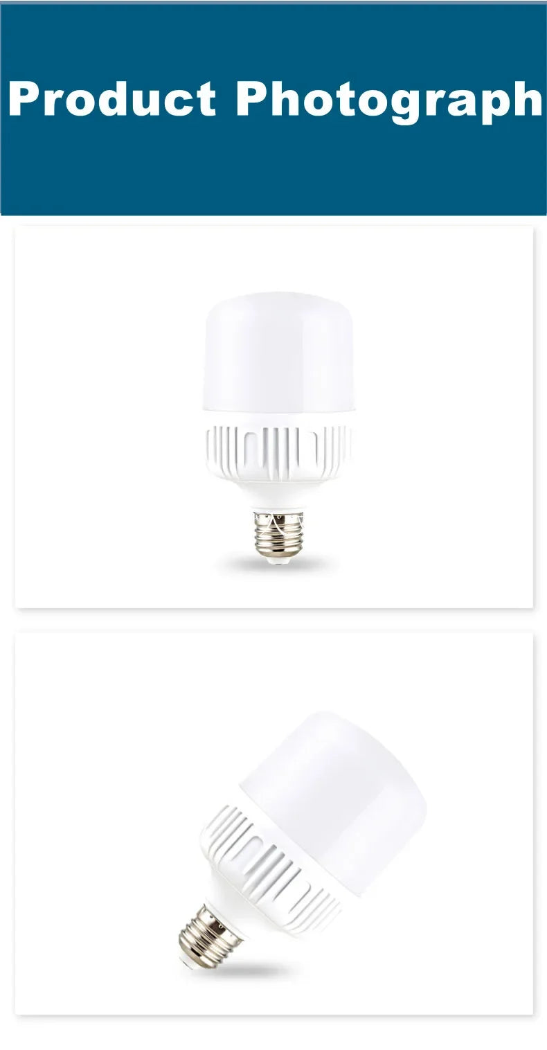 100W E27 LED Light Bulb – High Brightness Eye Protection for Home Lighting