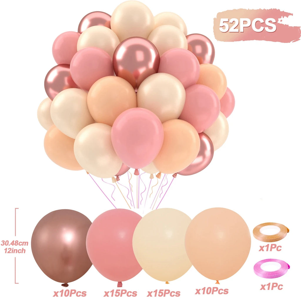 Metallic Pearl and Confetti Balloons – Decorative Latex Set for Party Events