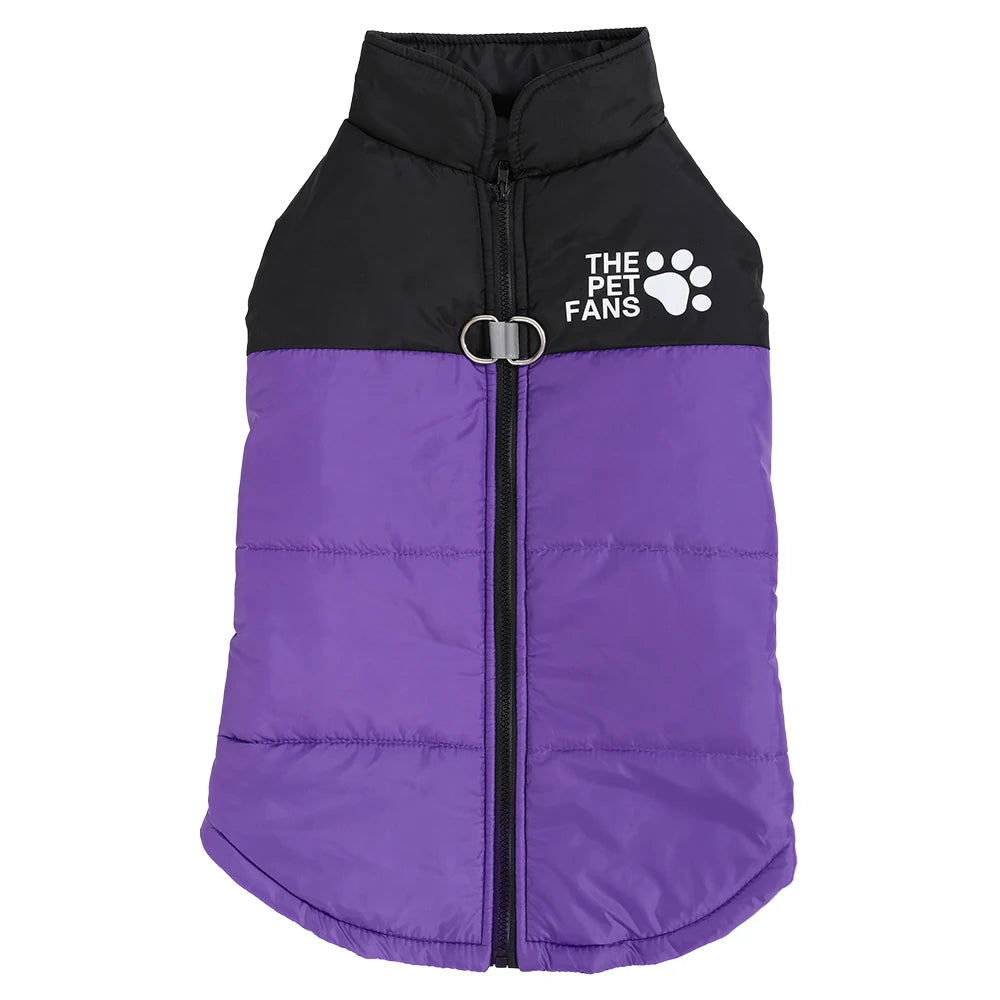 Reflective Dog Jacket – Windproof Winter Coat with D-ring for Small Dogs