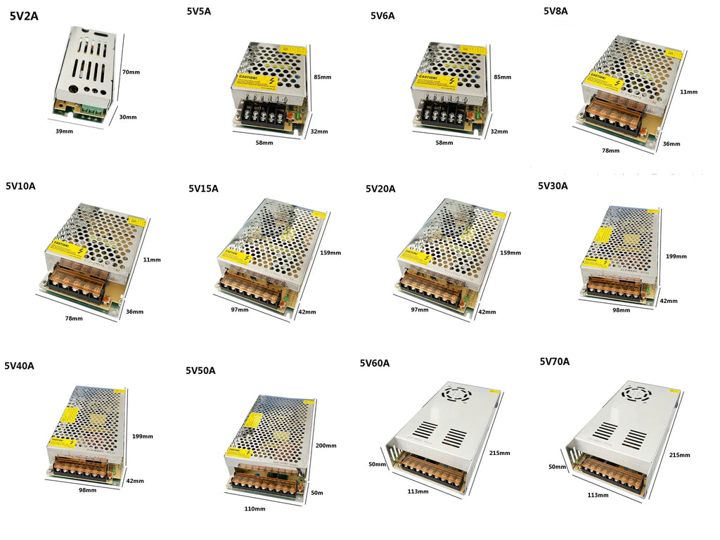 Universal LED Power Supply Adapter – Switching Transformer for LED Strip Lighting