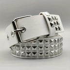 Punk Pyramid Rivet Belt – Metal Studded Hardware for Unisex Y2K Fashion