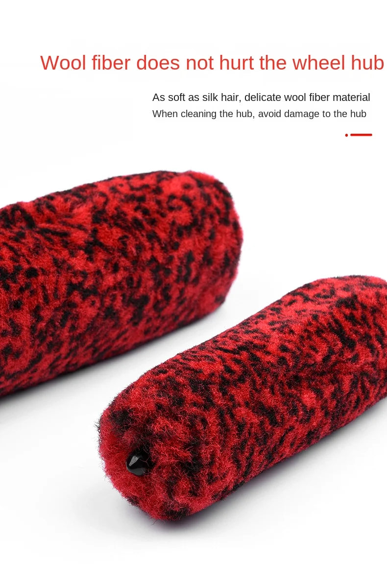 Foldable Car Wheel Brush – Plush Microfiber Hub Cleaning Tool for Detailing