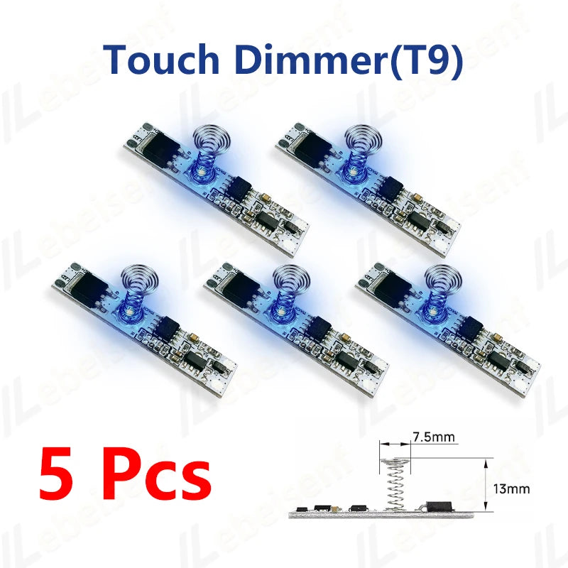 LED Touch Dimmer Switch – Aluminum 12V 24V Controller for Cabinet Lighting