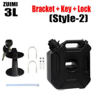 5L Plastic Fuel Canister – Lockable Backup Tank for Motorcycle SUV Storage