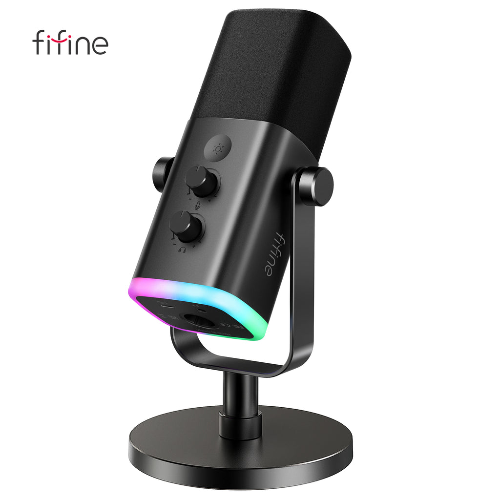 USB XLR Dynamic Microphone – Touch Mute Studio Mic for Gaming and Podcasting