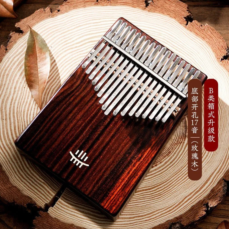 Hluru Wooden Kalimba – 21 Key Thumb Piano for Music Beginners and Education
