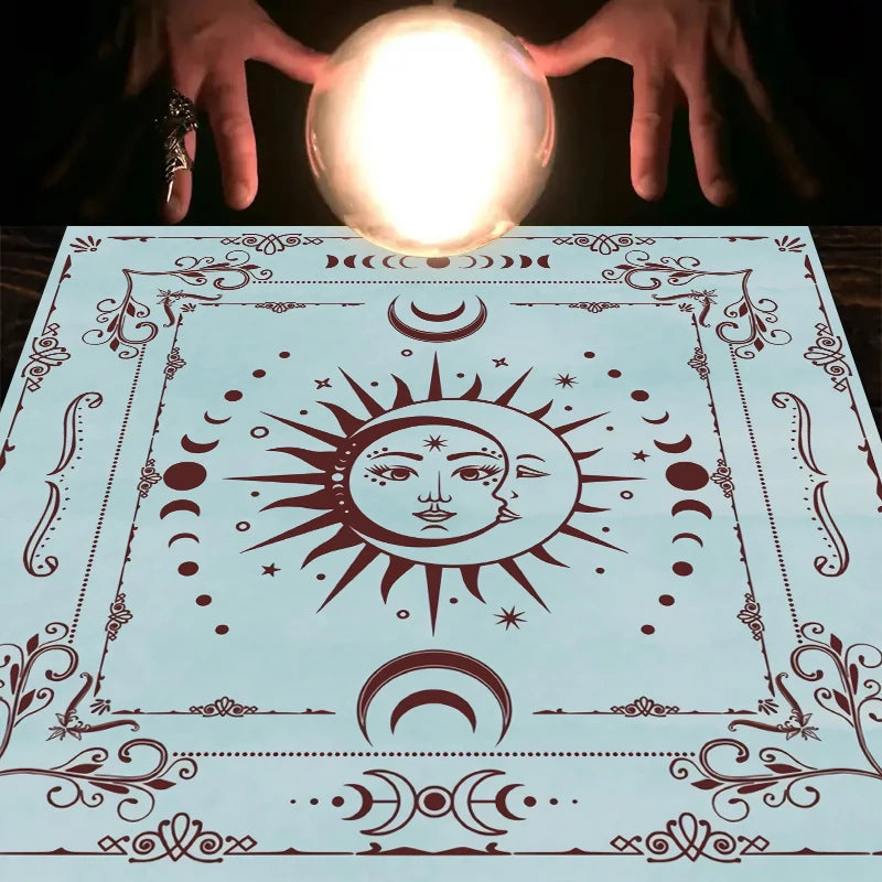 Snake Floral Tarot Tablecloth – Astrology Altar Decor for Divination Rituals