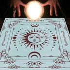 Snake Floral Tarot Tablecloth – Astrology Altar Decor for Divination Rituals