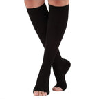 Graduated Compression Stockings – Open Toe Calf Sleeves for Varicose Veins