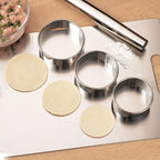 Stainless Steel Round Biscuit Molds – Pastry Cutters for DIY Cake Baking