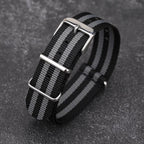 Woven Nylon Watch Strap – 18mm-22mm Canvas Wristband for Men and Women