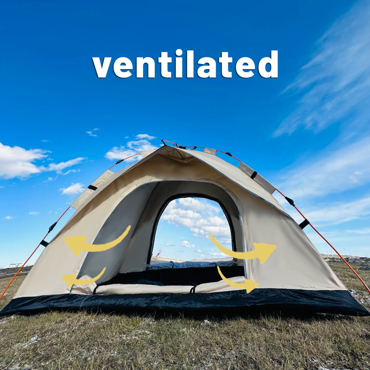 4-Person Automatic Pop-Up Tent – Rainproof Shelter for Outdoor Beach Fishing