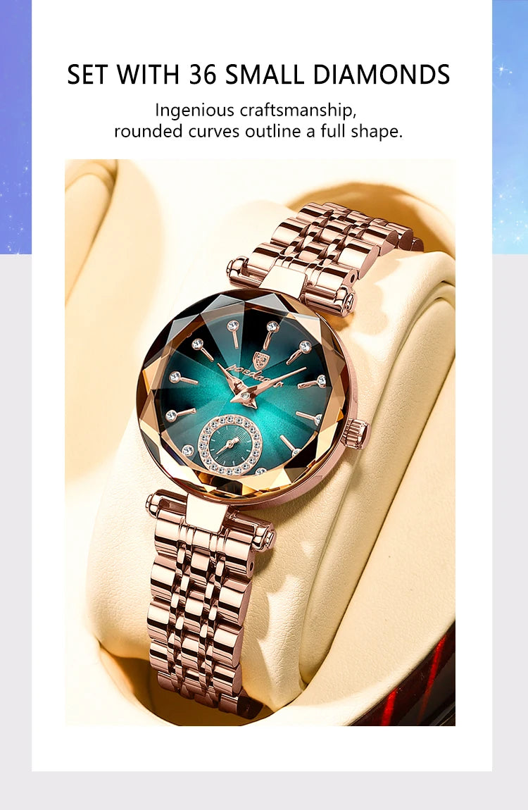 Elegant Stainless Steel Quartz Watch – Luxury Fashion Accessory for Women