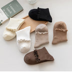 Ruffled Ankle Socks – Breathable Japanese Style Kawaii Hosiery for Women