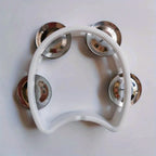 Handheld Plastic Tambourine – 4-Bell Musical Instrument for Rhythm Percussion