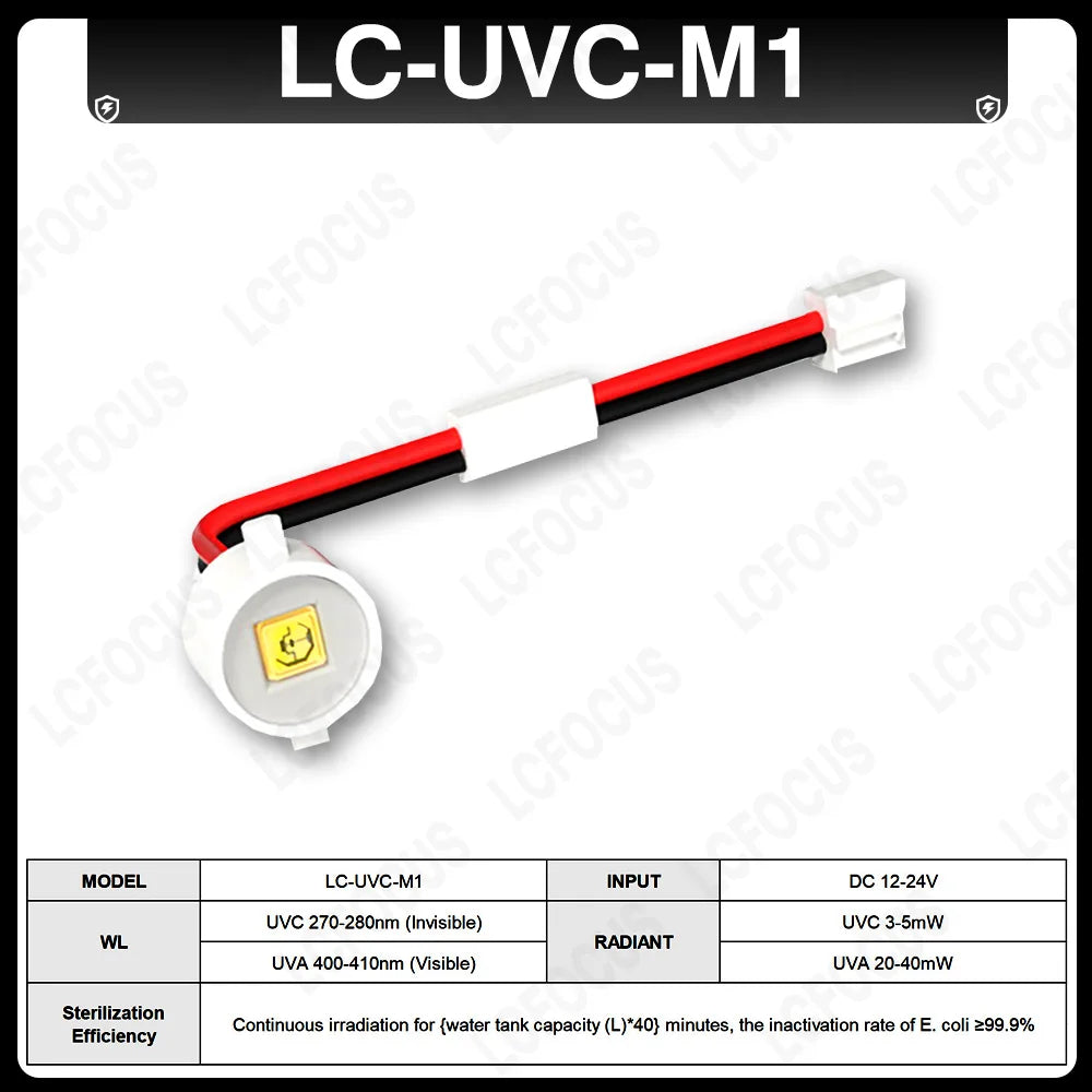 Deep UV UVC LED Lamp – 270nm-280nm Ultraviolet Light for Water Sterilization
