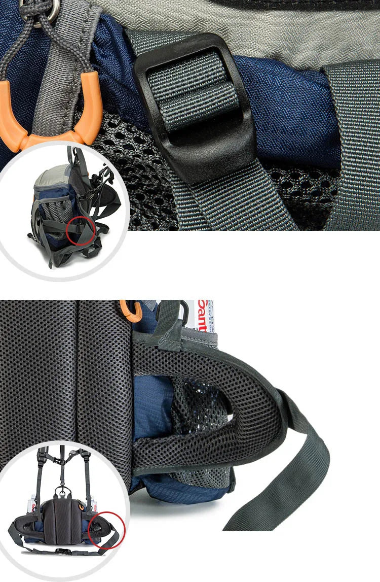 Multi-Pocket Fanny Pack – Water Bottle Holder for Outdoor Hiking and Cycling