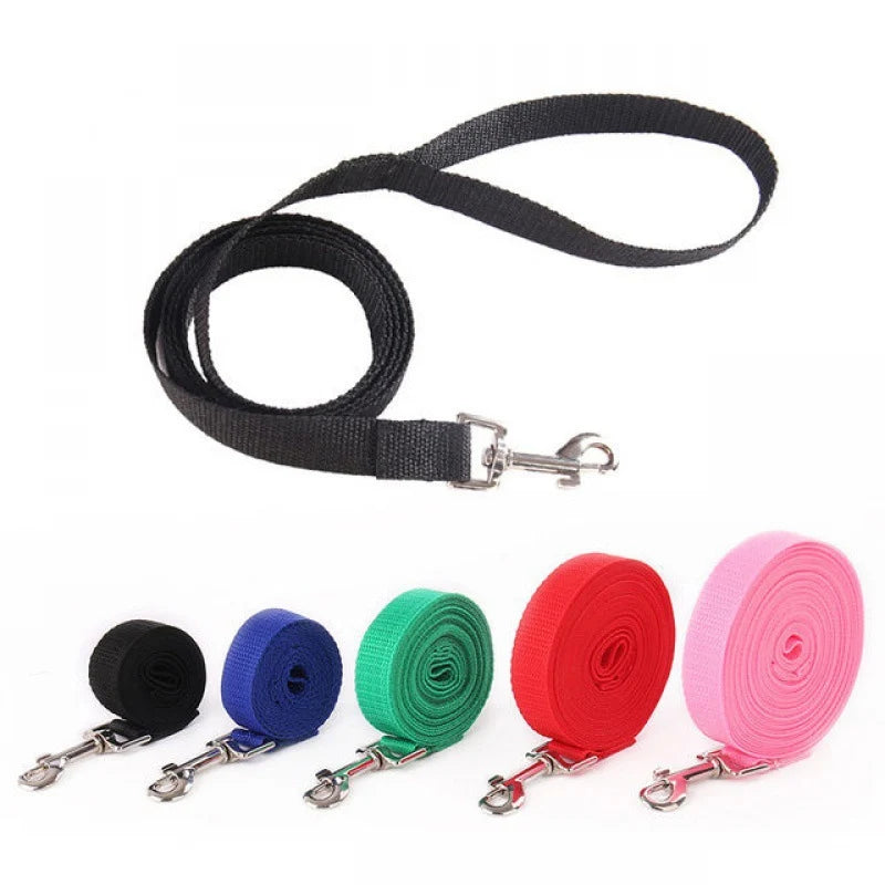 Durable Nylon Dog Leash – Long Training Lead for Small and Large Dogs