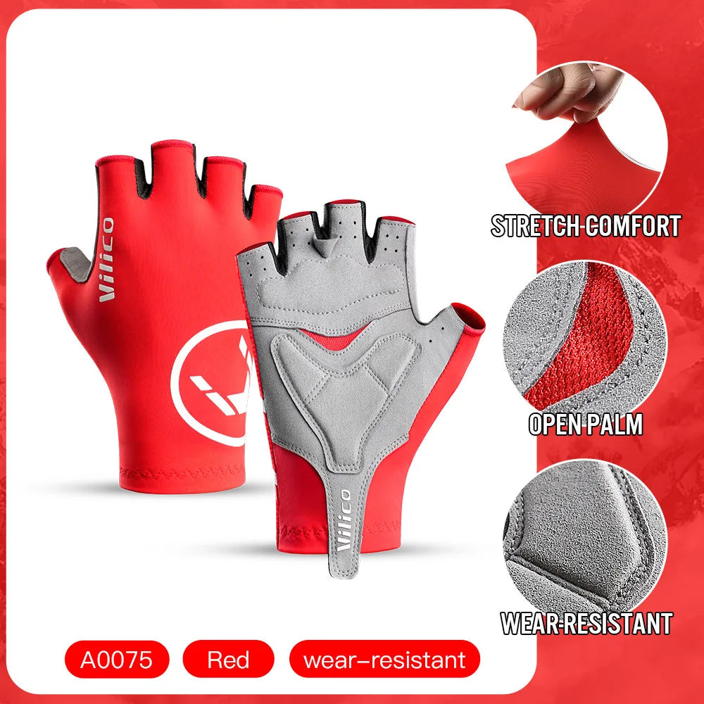 Half Finger Cycling Gloves – Anti-Slip Breathable Mittens for Road MTB Racing