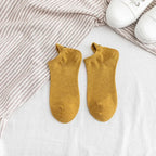 Embroidered Expression Ankle Socks – Kawaii Cotton Fashion for Casual Wear