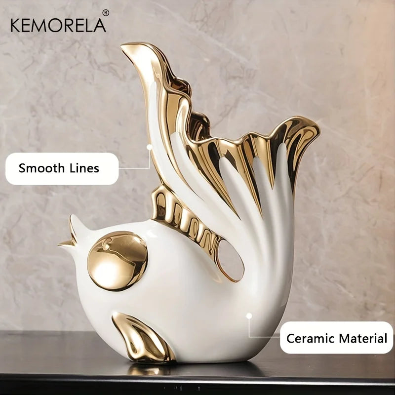 Abstract Ceramic Statue – Modern Sculptural Ornament for Home Decor Table