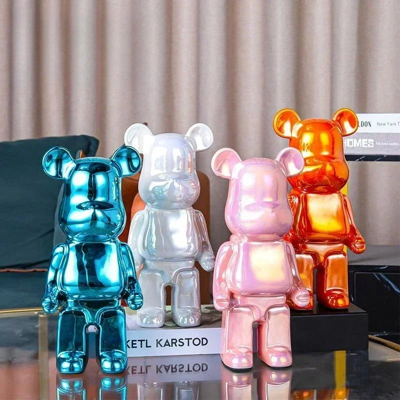 Ceramic Bear Figurine – Aesthetic Luxury Sculpture for Modern Home Decor