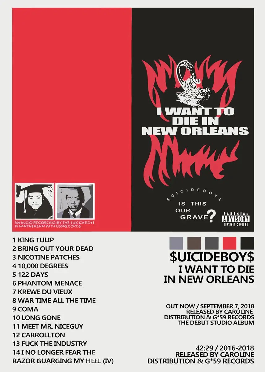 Suicideboys Band Canvas Poster – Vintage Hip Hop Music Wall Art for Home Decor