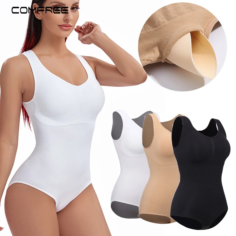 Tummy Control Shapewear Bodysuit – Slimming Waist Trainer for Women Fajas