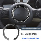Steering Wheel Trim Cover – Carbon Fiber Interior Decor for Mini Cooper