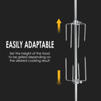Universal Stainless Steel Rotisserie Kit – Electric BBQ Grill for Outdoor