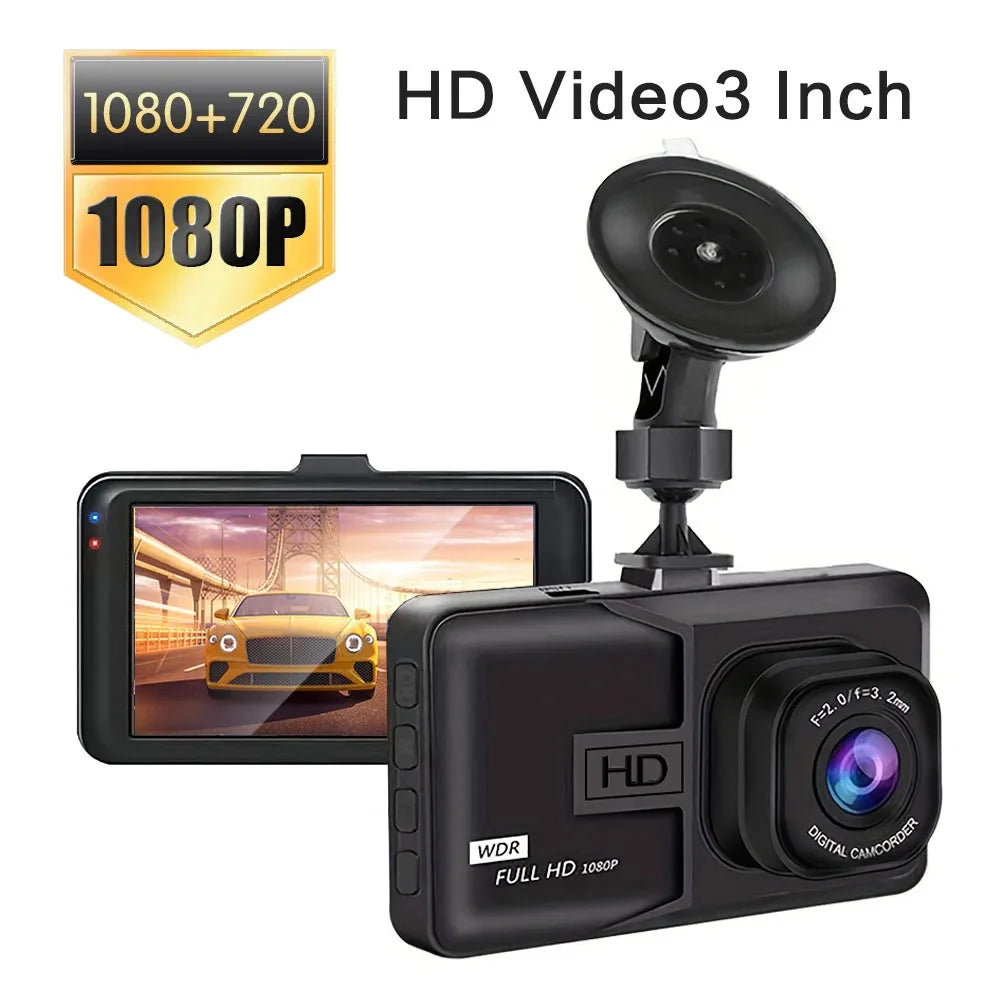 1080P HD Dash Camera – Night Vision DVR for Vehicle Safety Monitoring