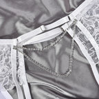 Lace Bra and Panty Set – Transparent Ruffle Lingerie for Sexy Boudoir Outfit