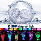 RGB LED Submersible Light – Waterproof Battery Operated Decor for Pool Parties