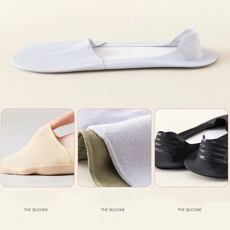 Cotton Invisible Low Cut Socks – Breathable Non-slip Liners for Casual Wear