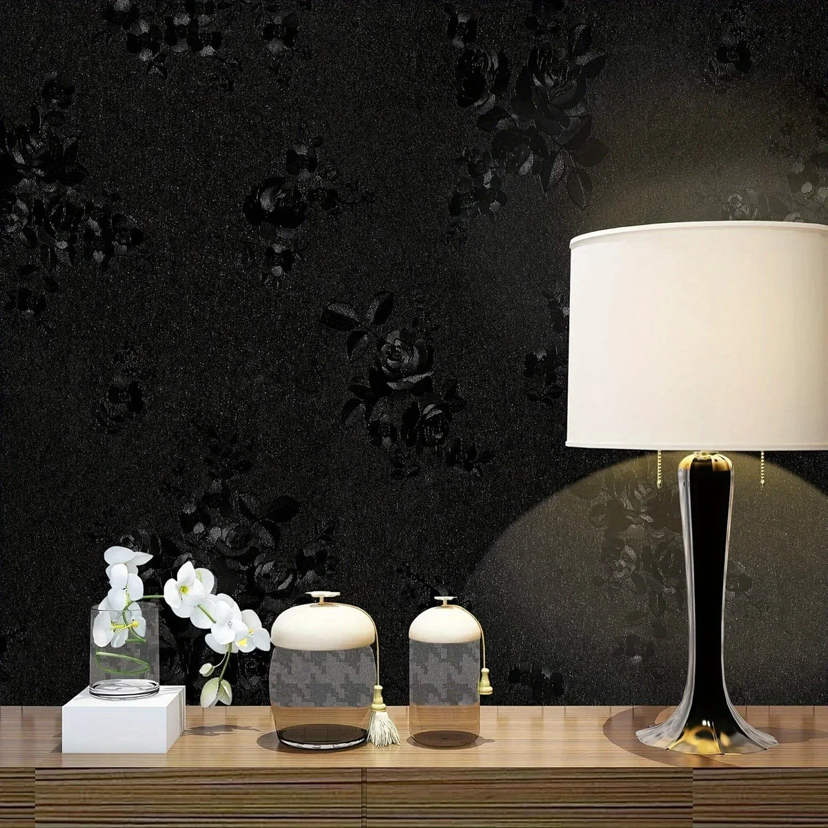 3D Floral Peel and Stick Wallpaper – Embossed Self-Adhesive Film for Decor