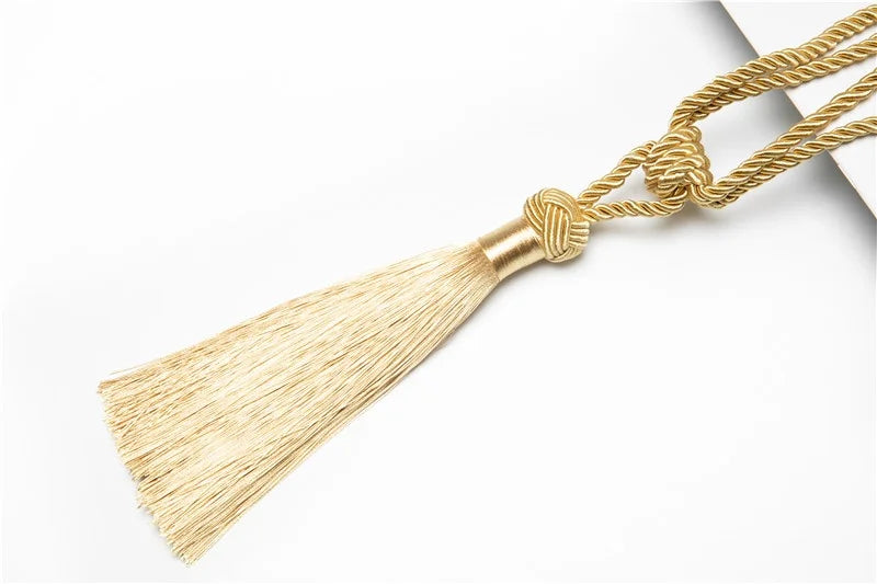 Handmade Tassel Curtain Tieback – Decorative Drapery Holdback for Home Decor