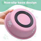 Stainless Steel Dog Bowls – Non-Slip Base for Dog and Cat Feeding